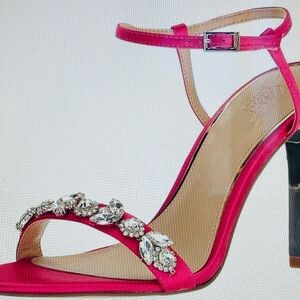 Jewel Badgley Mischa crystal adorned stilettos, sz 8.5